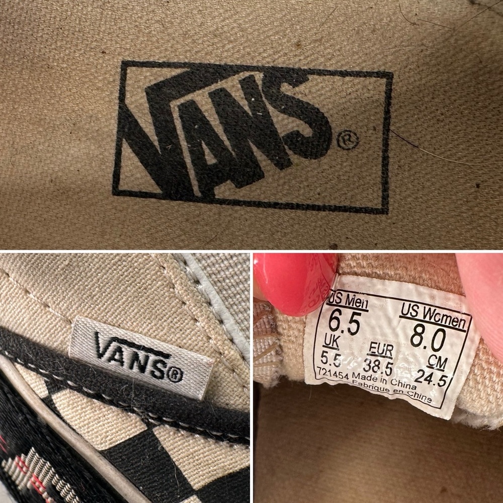 Custom Vans Checkerboard Slip-Ons w/ Off-White Style Platform Belt Wrap M6.5 W8 - Picture 9 of 13